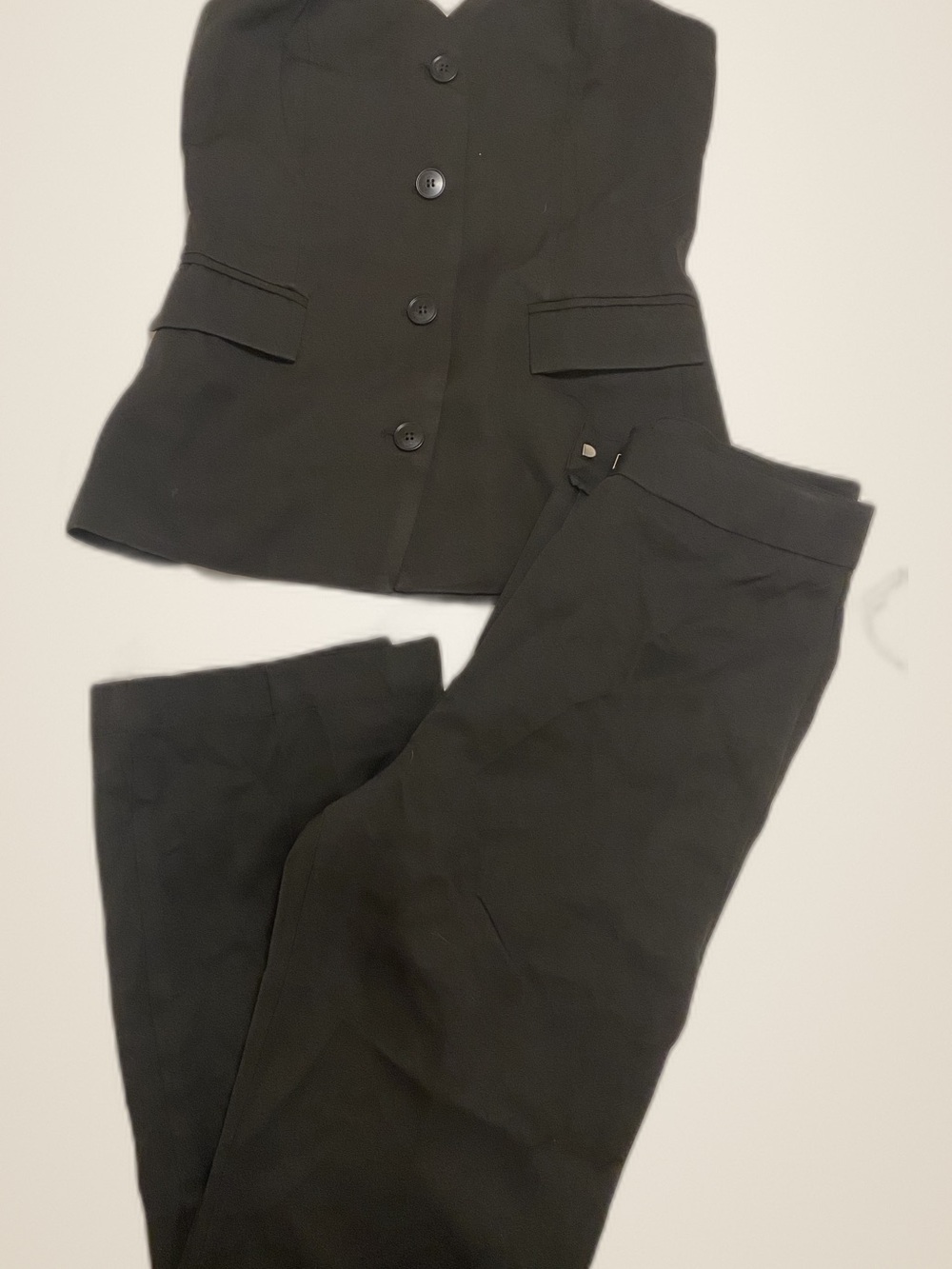 CommenseSweetheart button up tube top and pants